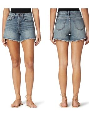 Joe’s Jeans Kinsley High Rise Denim Shorts Hyssop Wash 4” Inseam Frayed Hem